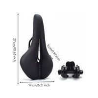 Soft & Comfortable Waterproof Mountain Bike Seat Shock Absorbing Memory Foam Bike Saddle Breathable Design Cycling Gear for Cyclists