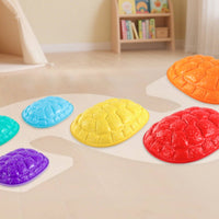 Sturdy Turtle Shell Stepping Stone Textured Turtle Balance Stepping Stones Molded Play Set Non-Slip for Children, Toddlers, Playroom, Daycare, Classroom, Backyard