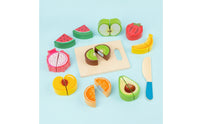 Pretend Play Culinary Items with Cutting Board Educational Culinary Play Props Cutting Interactive Display Fruit and Veggie Toy Set