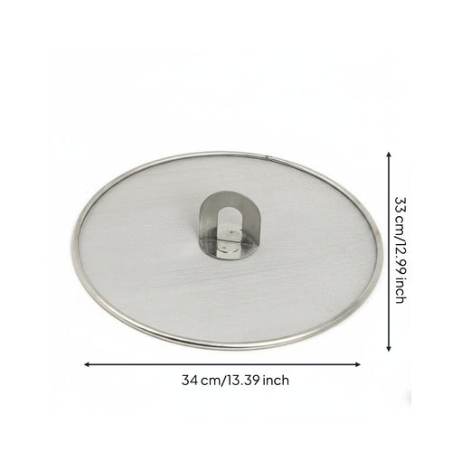 3 Pieces Oil Splash Guard Sturdy Stainless Steel Mesh Lid Easy to Clean