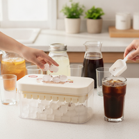 Capybara Press Ice Cube Tray Silicone Mold Easy Release Quick Freeze Home Mini Ice Maker
