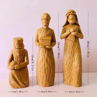 3-Piece Hand-Painted Wise Men Sculpture Christmas Craft Set
