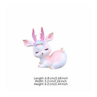 Compact Size Mini Deer Figurine Dreamy Aesthetic Mini Deer Statue Stable Base for Girls, Women, Center Console, Bedroom
