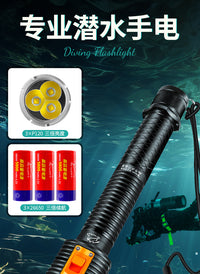 Hana QS39 Professional Diving Flashlight, 3500 Lumens, IP68, Rechargeable