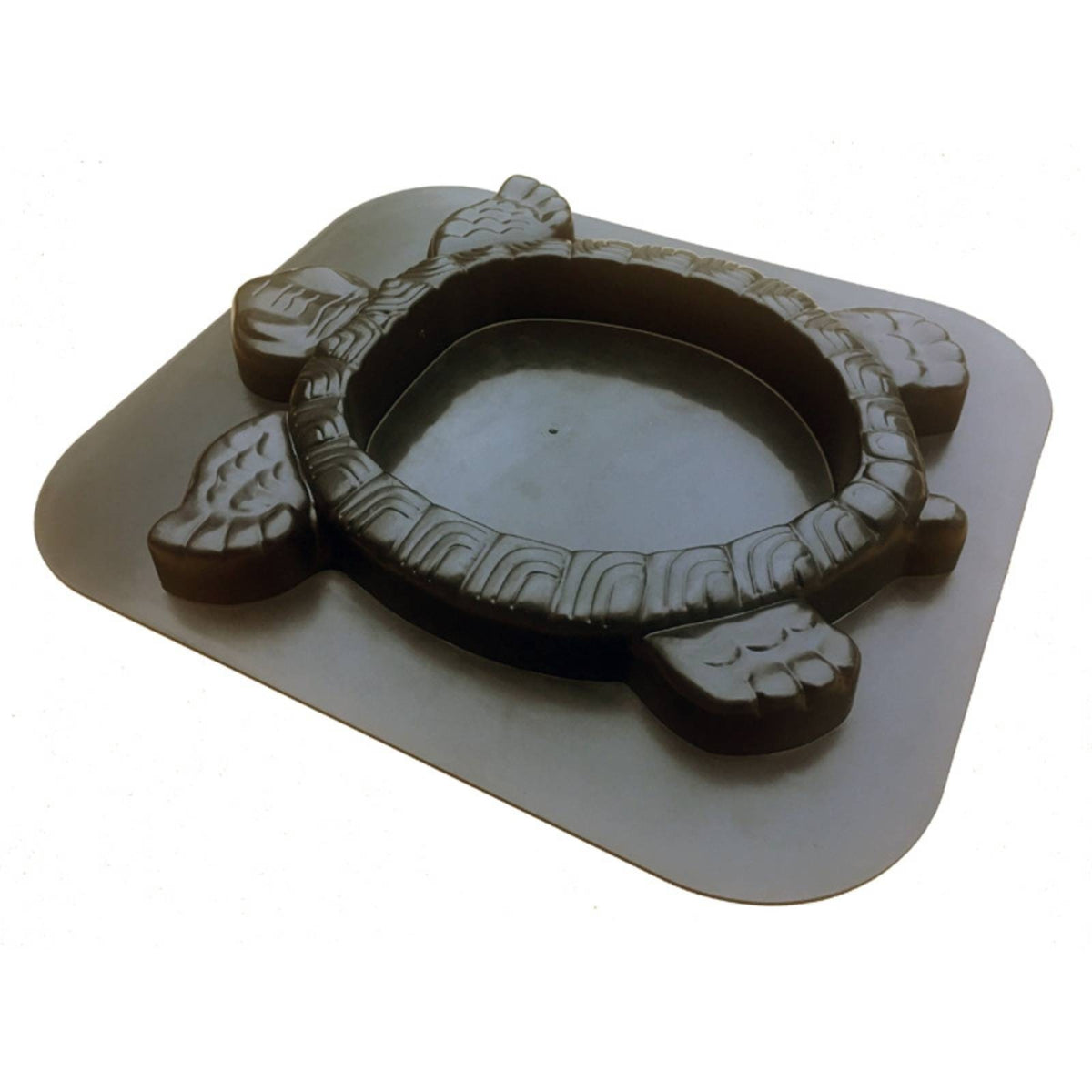 Turtle Stepping Stone Mold Black Outdoor Decor Round Cavity