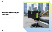 Large water resistant motorcycle trunk