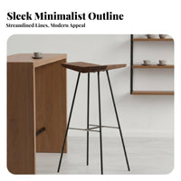 Backless Industrial Stool Retro Vibe Backless Counter Seat High-Legged for Cafe