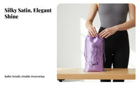 Ballet Footwear Pouch Portable Dance Bag Silky Texture Drawstring Dance Pouch for Dancers, Ballerinas, Recitals