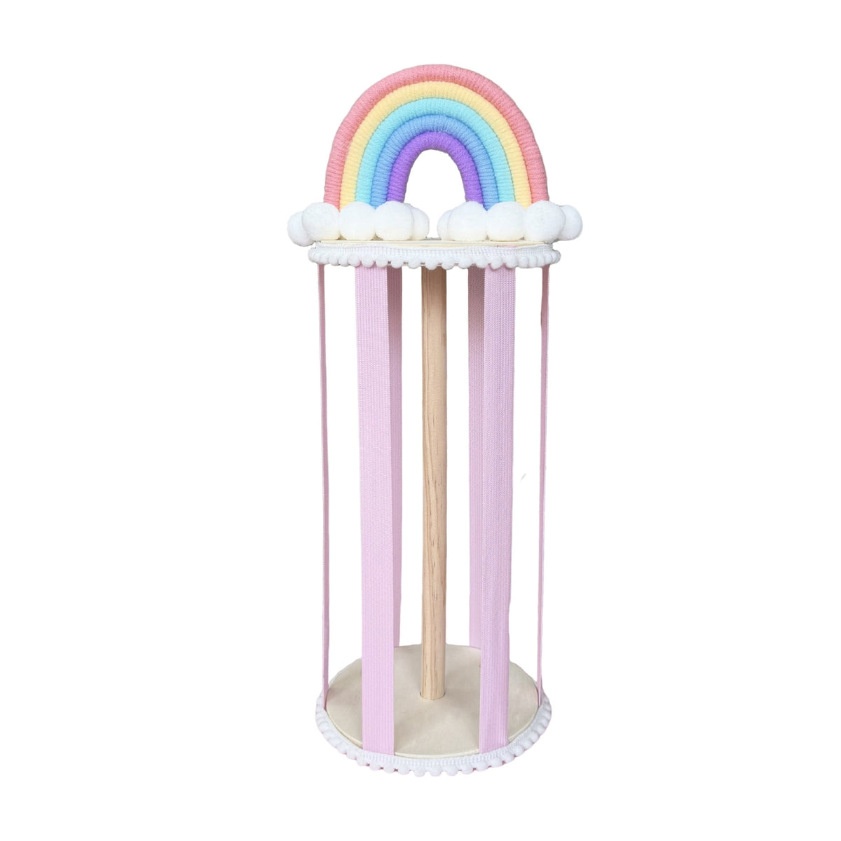 Hair Clip Storage Rack Tabletop Hair Clip Stand Barrette Holder Rainbow Pastel for Girls, Nursery, Bedroom