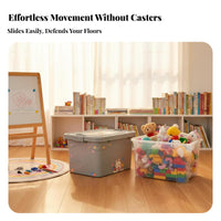 Wheeled Storage container Large Capacity Organizing Box Stackable Design for Dorm Room