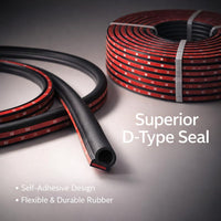 Automotive Rubber Weather Seal Strip, Universal Car Door Seal Strip, Soft Flexib #variant:Waterproof Groove Small
