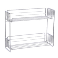 Stainless Steel Two-Tier Bathroom Organizer Shelf for Countertop
