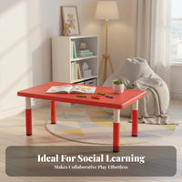 Kids Table and Chair Set Rounded Corners Childrens Table and Chair Set Easy to Clean Preschool Classroom Furniture for Parents, Bedroom