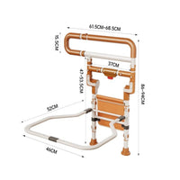 Folding Bed Rail Easy to Install Bed Assist Bar Stable Support for Night Use