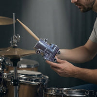 Metal T-Leg Clamp Screw-Fastened Drum Rack T Clamp Silver Drum Rack Tube Clip Stable for Drummers, Technicians, Stage