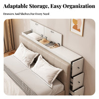 Space-Saving Narrow Bed Crevice Cabinet Multi-Functional Narrow Nightstand Modern Design Bedroom Storage Accessible Shelf Reach for Apartment Dwellers, Homeowners, Students, Small Areas, Dorm Room, Office
