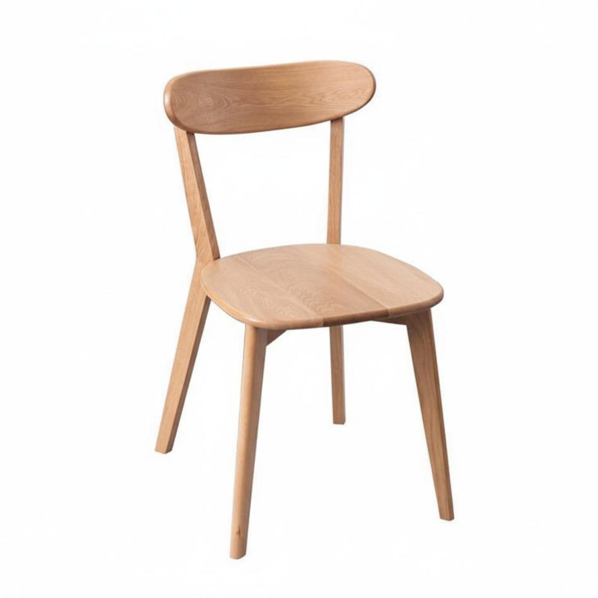 Wooden Backrest Chair Nordic and Aesthetic Wooden Armless Seat Minimalist Design Dense Wood for Families, Cafe, Living Room