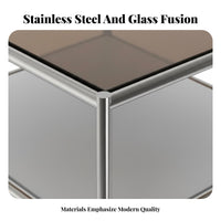 configurable Cube unit Modern Design Bedside Table Minimalist and appearance Nightstand for Apartment Dwellers, Homeowners, Bedroom, Living Room, Entryway