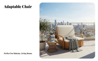 Fold-Expandable Single Lounger Foldable Design Sleeper Chair Two-in-oneUse Space-Saving for Office Workers, Students