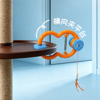 跨境新款宠物弹跳互动门夹猫咪玩具自动逗猫弹力绳自嗨逗猫棒用品