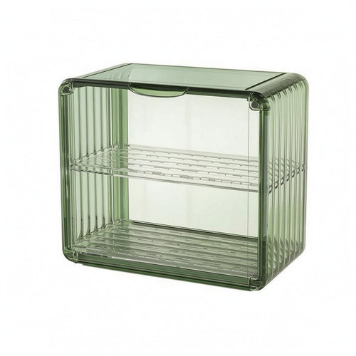 2-Tier Cup Rack Ribbed Sides Draining Cup Simple to Clean to Clean Household Storage