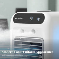 Desktop Misting Fan Humidifier Function Mini Water-Cooled Chiller Quiet Water-Cooled Air Chiller for Students, Office Workers, Dorm Room