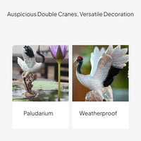 Resin Crane Figurines for Landscape and Miniature Decor