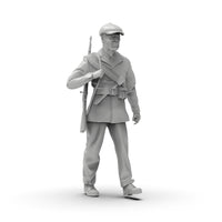 1/72二战俄军士兵1/64白模1/35小摆件微缩素体微型兵人3D打印模型