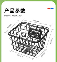 儿童山地自行车前置车筐学生单车通用挂篮变速车防水带盖车篓子