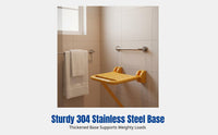 Shower Folding Stool Bathroom Seat, Non-Slip Bath Chair for Seniors