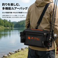 Waterproof Fishing Bag Nylon Waist Bag Compatible with Bass Fishing and Rock Fishing Multi-Functional Shoulder Bag