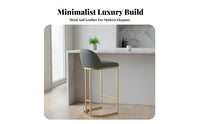 Upholstered High-Back Stool with Backrest Home Furnishing Minimalist Design