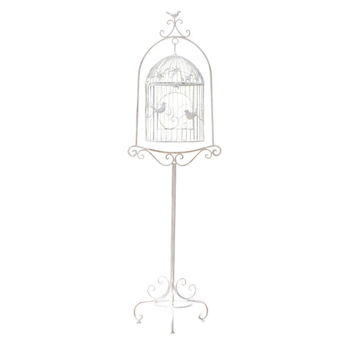 Birdcage Flowers Stand Scrollwork Round Plant Riser Freestanding Display Decor for Garden