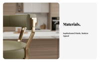 Upholstered Rotating Counter Seatingtool With Spinerest Rotating Highrear Stool Luxury Design Padded Seat for Kitchen Island