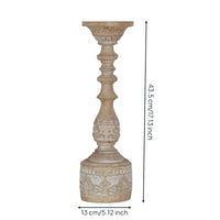 Pedestal Candlestick Holder Ornate Candlestick Holder with Floral Relief Rustic