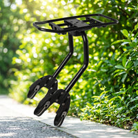 Compatible Cycle Rear Rack with Mounting Plate Adjustable Rear Cargo Rack Stable Lightweight for Commuters, Cyclists, Commuting