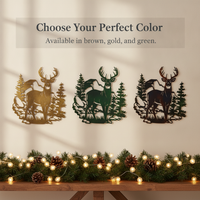 Forest Deer Metal Wall Decor for Garden & Bedroom
