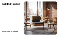 Removable and cleanable Cover Upholstered Wood Frame Armchair timeless design Accent Chair Comfortable paddinging Living Room Seating Breathable Fabric for Cafe Owners, Interior Designers, Hotel Lobby, Reception Area, study corner, Bedroom