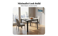 Square Table with Chairs Space Saving Square Pedestal Dining Set Easy to Clean Comfortable Seating for Families, Hosts, Kitchen