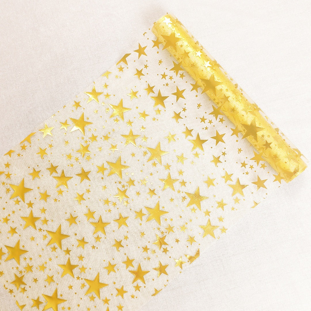 跨境精品网纱星星桌旗 婚礼生日节日庆祝 派对活动装饰桌面