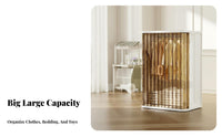 Foldable Cacontaineret with Front Doors Foldable Design for Bathroom, Students