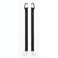 2 Pieces Woven Polyester Car Cover Wind Strap Metal Hooks Car Cover Securing Strap Looped End Vehicle Accessory Black
