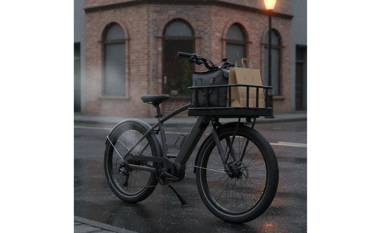 Rear Cargo Basket Rear Bike Basket Large Capacity Cycle Delivery Rack for Commuting