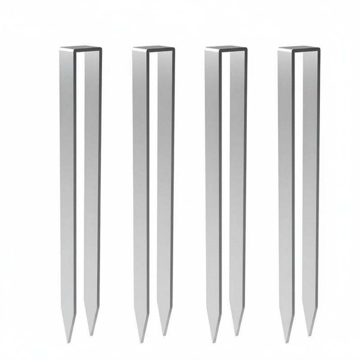 4 Pieces Garden Arch Anchor U-Shaped Ground Stake Reusable Tent Peg for Gardeners, Campers, Camping, Outdoor, Playground