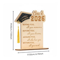 Class of 2026 Graduation Plaque Layered Wood Design Wooden Graduation Keepsake