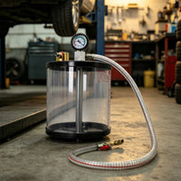 Graduated Oil Collection Cup with Pressure Gauge Transparent Pneumatic Oil Extractor Cup for Auto Technicians, Mechanics, Workshops