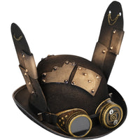 蒸汽朋克Steampunk礼帽兔耳哥特护目镜复古头饰亚马逊速卖通爆款