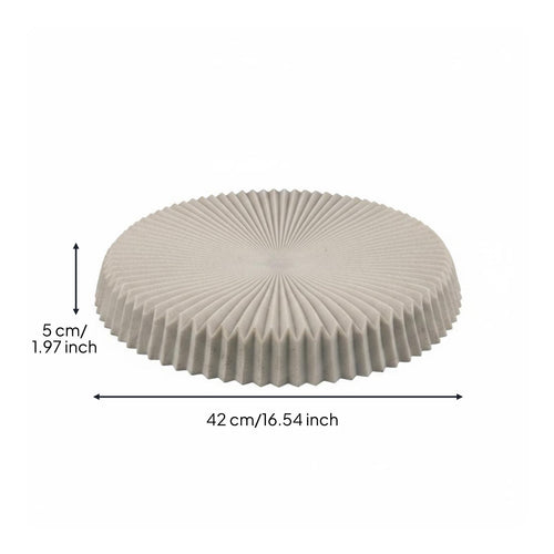 Round Resin Tray Textured Surface Home Decor Easy to Clean