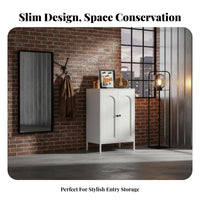 Steel Footwear Storage Unit Dust-Resistant Shoe Storage Cabinet Large Capacity Household Furniture for Apartment Dwellers, Families, Hallway, Bedroom