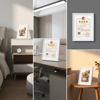Minimalist Aluminum Alloy Style Photo Frame A3 A4 Business License Picture Frame PVC Plastic Resin Photo Frame Wholesale